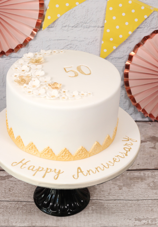 50th Wedding Anniversary Cake Cakey Goodness,Bathroom Tile Ideas For Small Bathrooms