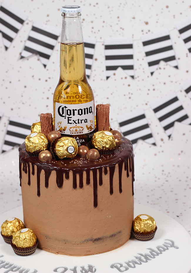 Beer Chocolate Drip Cake - Cakey Goodness