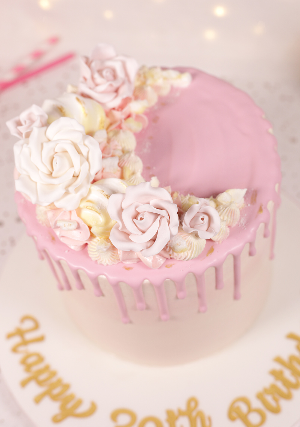 Pretty Pink Christening Cake - Cakey Goodness | Pink 