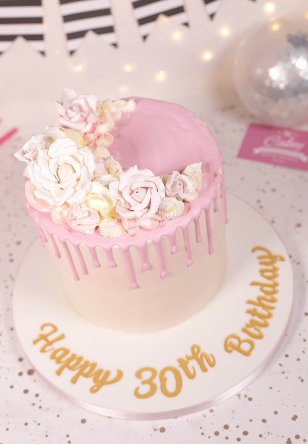 Pink Princess Crown 1st Birthday Cake - Cakey Goodness