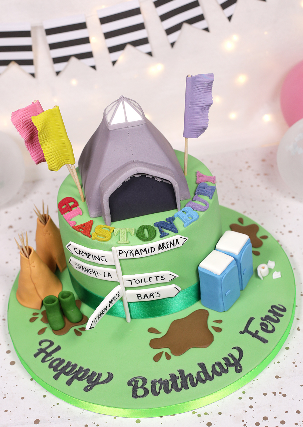 Sugar Cloud Cakes  Cake Designer Nantwich Crewe Cheshire  A Festival  Themed 21st Birthday Cake