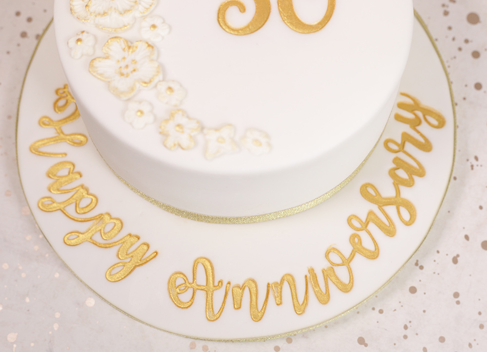 50th wedding anniversary fondant | Danes Bakery