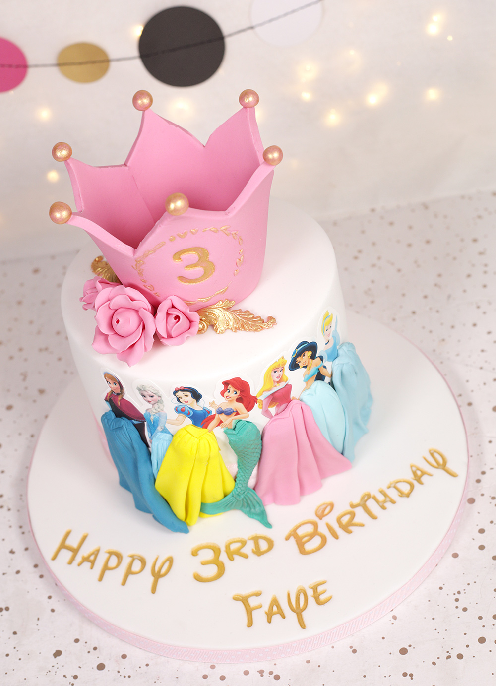 Princess themed Cake Singapore/Kids birthday cakes singapore - White Spatula