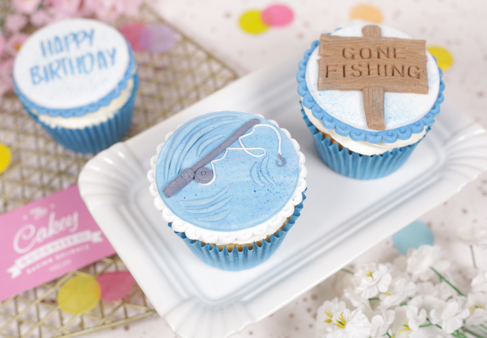 Fishing Themed Cupcakes - Cakey Goodness