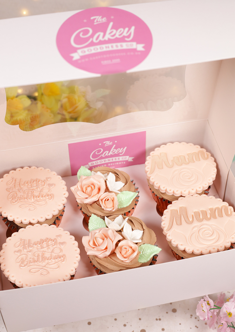 Rose Gold 50th Cupcakes - Cakey Goodness