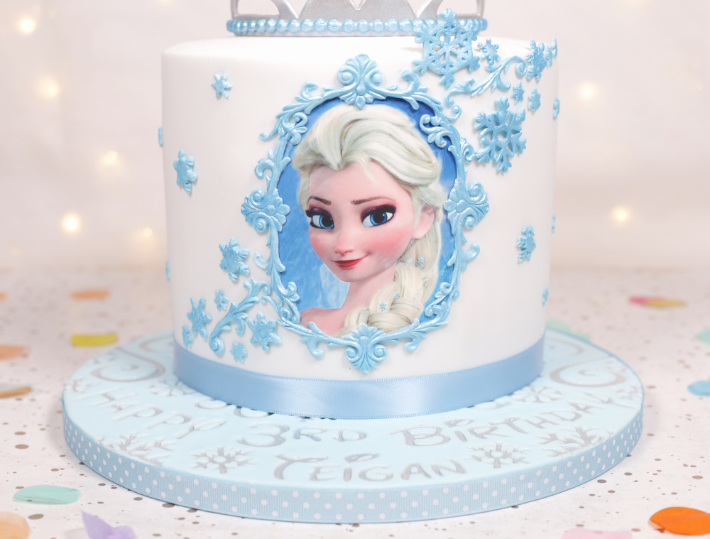 Frozen Birthday Cake with Ombre Frosting  Two Sisters