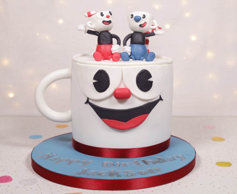 Cuphead & Mugman Inspired Cake - Cakey Goodness